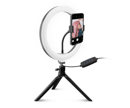 Selfie stick SBS Bezprzewodowy z LED i trójnogiem Czarny